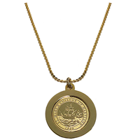 Charm Pendant Necklace - Gold Medallion