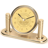 Arcadia Desk Clock - Gold Medallion