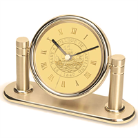 ARCADIA DESK CLOCK - GOLD MEDALLION