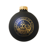 College Seal Blue Bulb Ornament