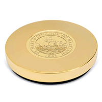 Round Paperweight - Gold Medallion