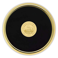 Round Coaster - Gold Medallion