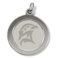 Seahawk Round Charm - Silver