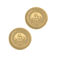 College Seal Cufflinks - Gold