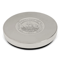 Round Paperweight - Silver Medallion