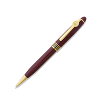 Maroon Ballpoint Pen - Gold Medallion