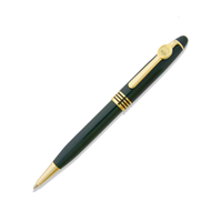 Green Ballpoint Pen - Gold Medallion