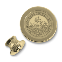 COLLEGE SEAL LAPEL PIN - GOLD