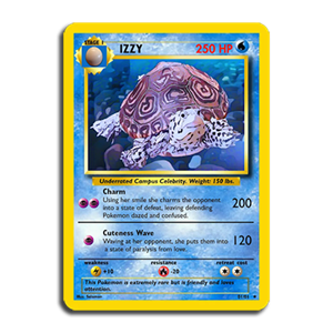 IZZY POKEMON CARD STICKER