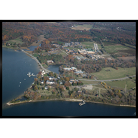 Framed Aerial Campus View 2008