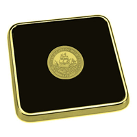 Square Coaster - Gold Medallion