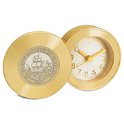 Rodeo Desk Clock - Gold Medallion