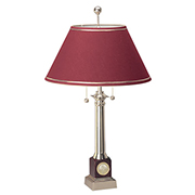 Wooden Alumni Table Lamp - Burgundy