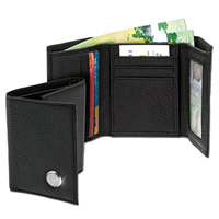 Mens Trifold Wallet - Silver Medallion