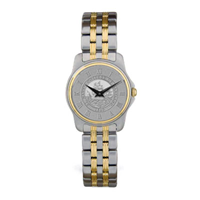 Ladies Two Tone Bracelet Watch - Silver Medallion