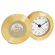 Rodeo II Travel Alarm Clock - Gold Medallion