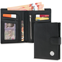 Ladies Two Section Wallet - Silver Medallion