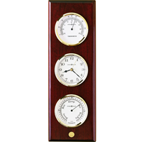 Weather Station Wall Clock - Gold Medallion