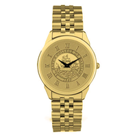 Mens Rolled Link Watch - Gold Medallion