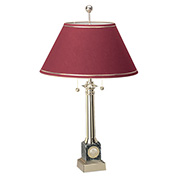 Marble Alumni Table Lamp - Burgundy