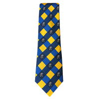 SEAHAWK STRIPED PRINTED SILK NECK TIE