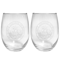 Stemless Wine Glass 2 Pack (Simulated Etch)