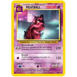 Meatball Pokemon Card Sticker