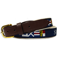 Men's Nautical Flag Canvas Belt