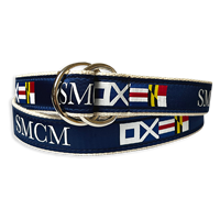 Men's Nautical Flag Canvas D-Ring Belt